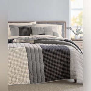 Oake Striped & Stitched 3-Pc. Quilt Set, Full/Queen